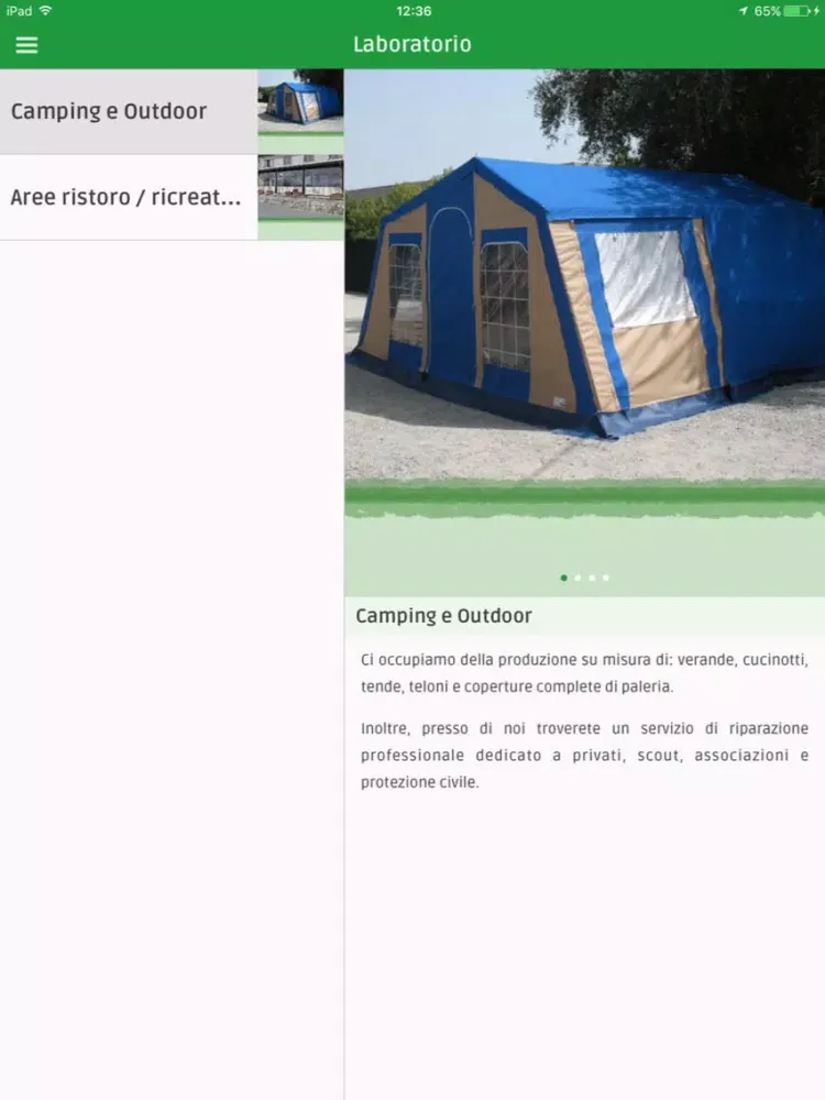 Capturas de tela do MV Camping iPad 