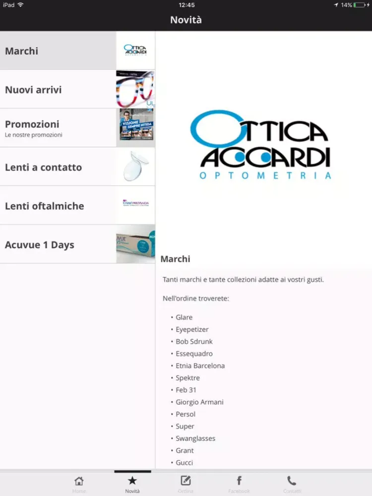 Ottica Accardi iPad 应用截图