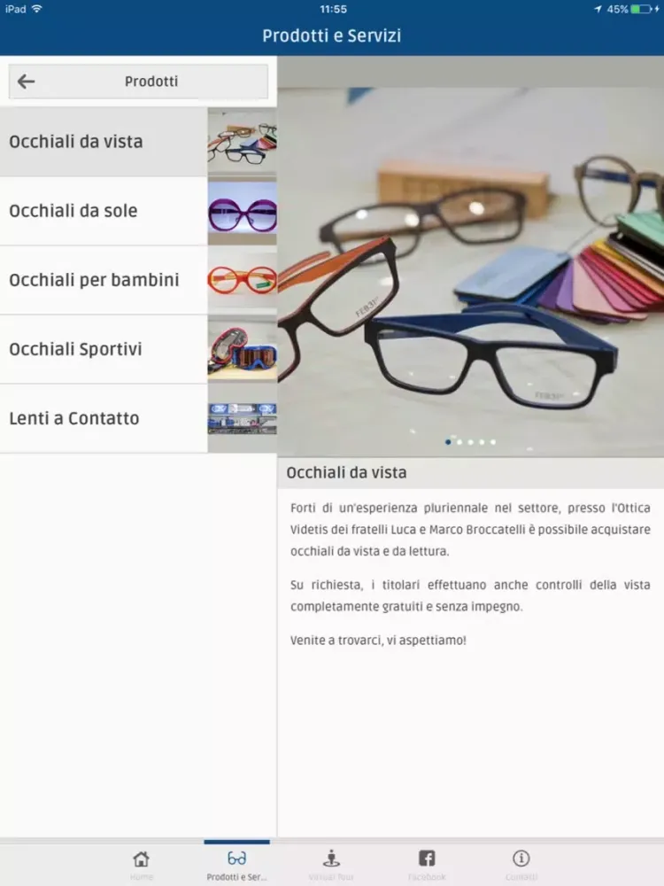 Ottica Videtis iPad  स्क्रीनशॉट