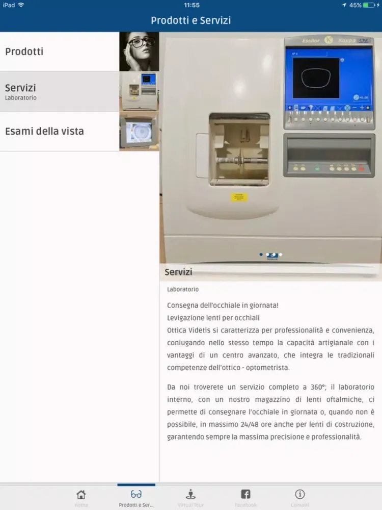 Ottica Videtis iPad  स्क्रीनशॉट