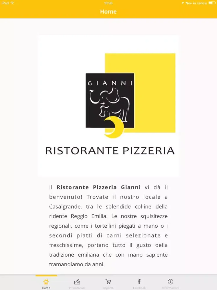 ภาพหน้าจอของ Ristorante Gianni iPad 