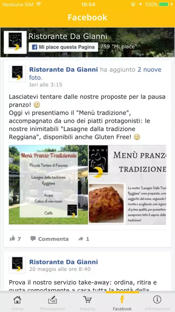 ภาพหน้าจอของ Ristorante Gianni