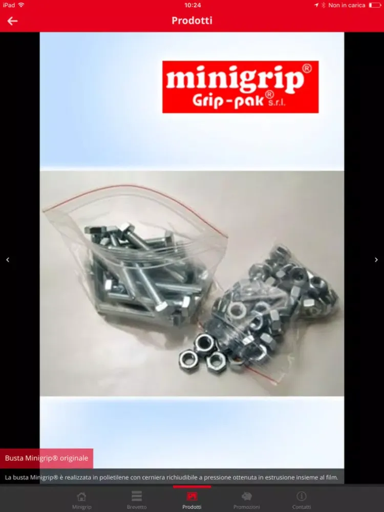 Capturas de tela do Minigrip® Grip-pak® iPad 