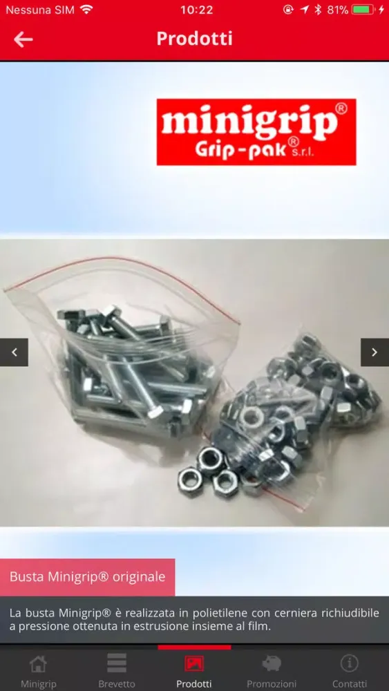 Capturas de tela do Minigrip® Grip-pak®