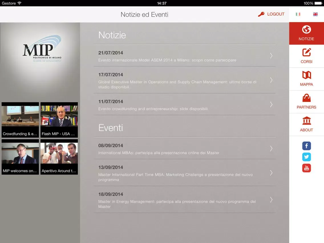 myMIP iPad  스크린샷