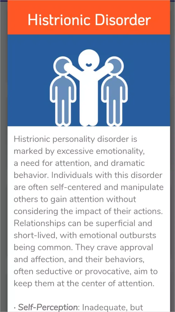 Personality Disorders Test Screenshots