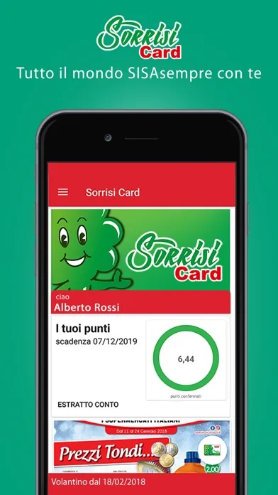 Ảnh chụp màn hình của Sorrisi Card
