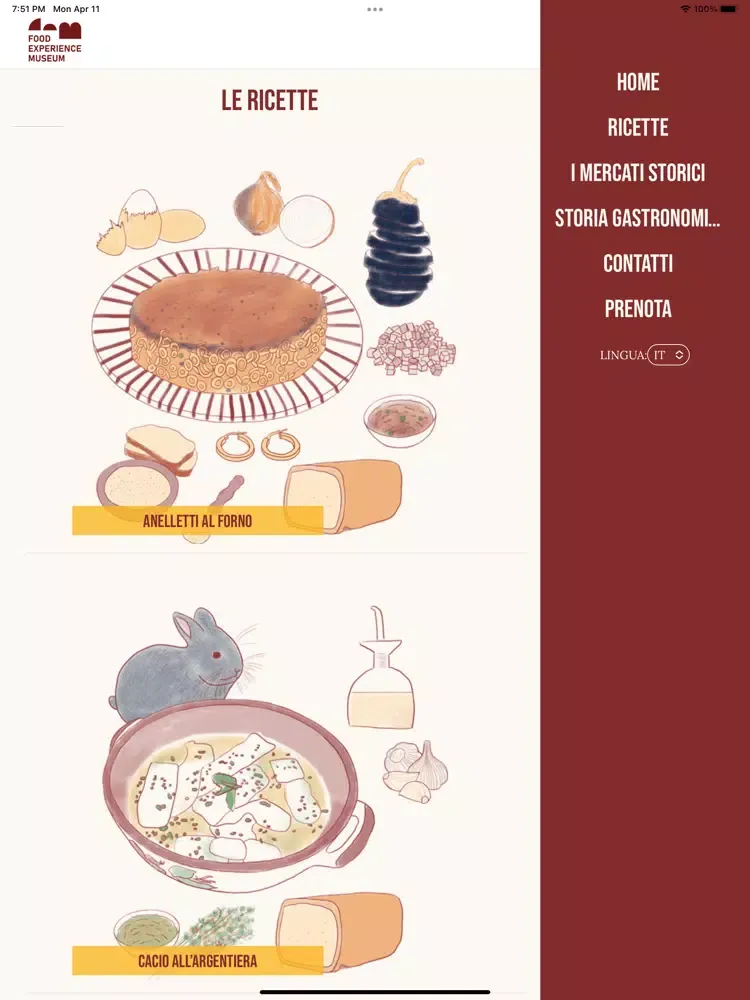 Food Experience Museum iPad 应用截图