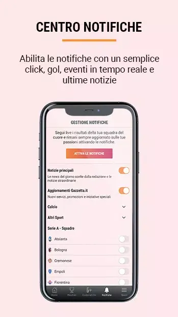Capturas de tela do La Gazzetta dello Sport