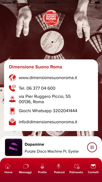 Capturas de tela do Dimensione Suono Roma