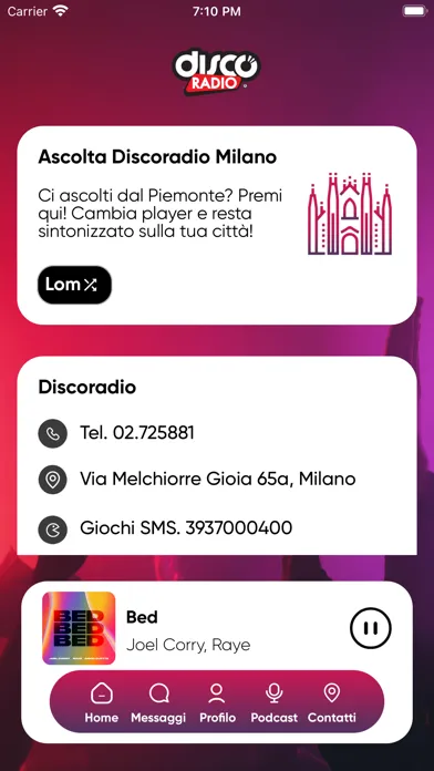 Capturas de tela do Discoradio
