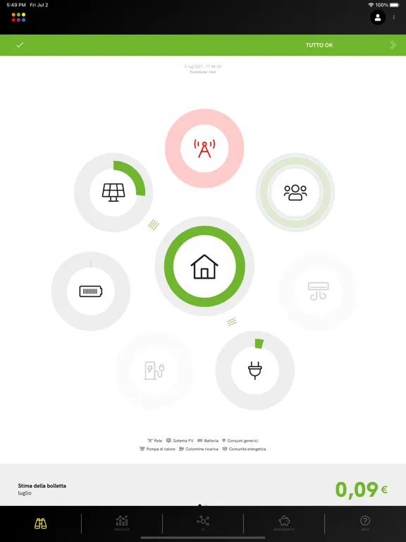 Tangkapan layar Regalgrid End User App iPad 