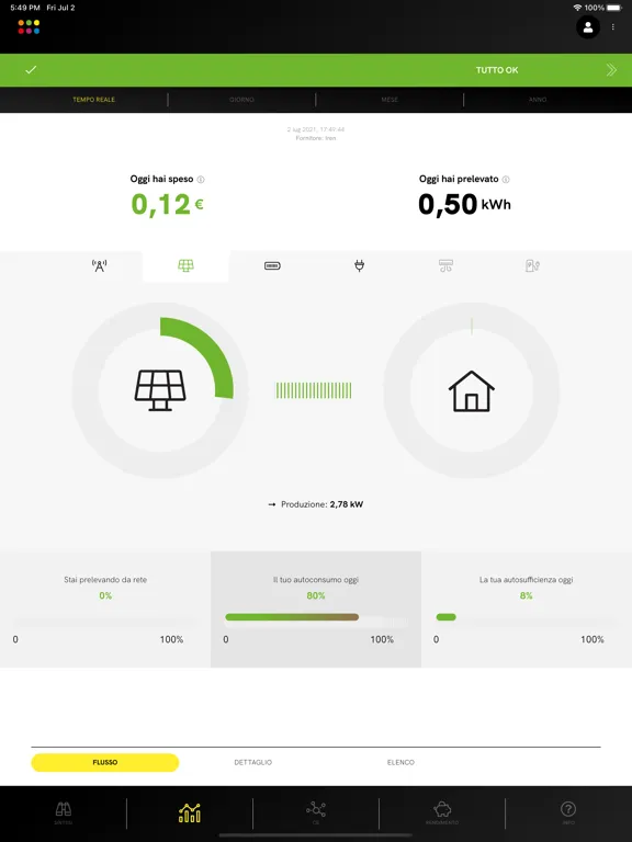 Tangkapan layar Regalgrid End User App iPad 