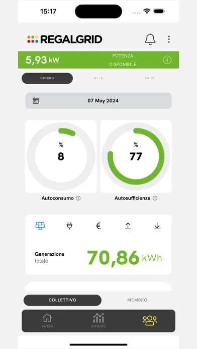Tangkapan layar Regalgrid End User App