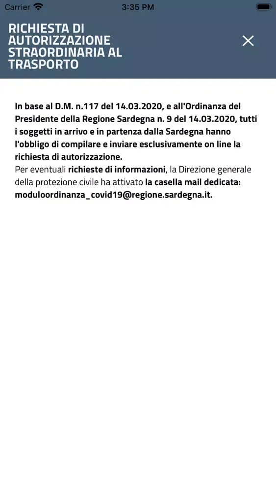 COVID19 Regione Sardegna Screenshots