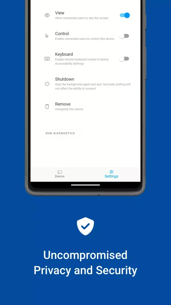 Ảnh chụp màn hình của Remote.It ScreenView