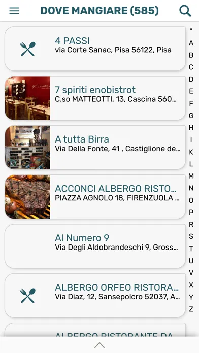 Capturas de tela do PSFC - Pranzo Sano Fuori Casa