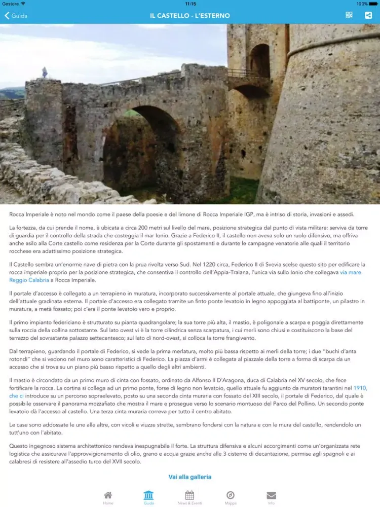Tangkapan layar Rocca Mobile - Castello di Rocca Imperiale iPad 