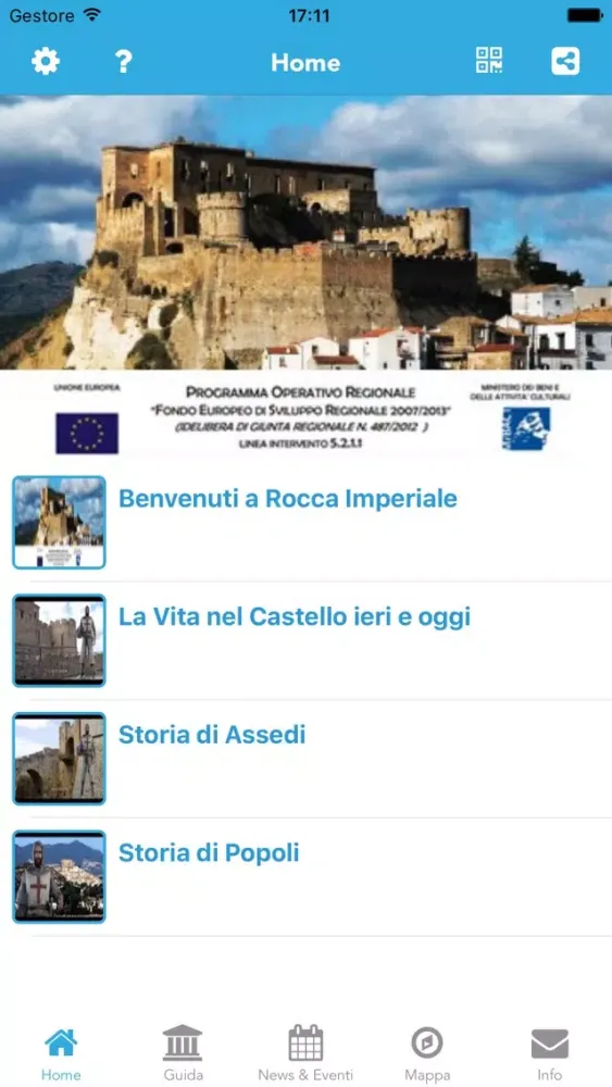 Tangkapan layar Rocca Mobile - Castello di Rocca Imperiale