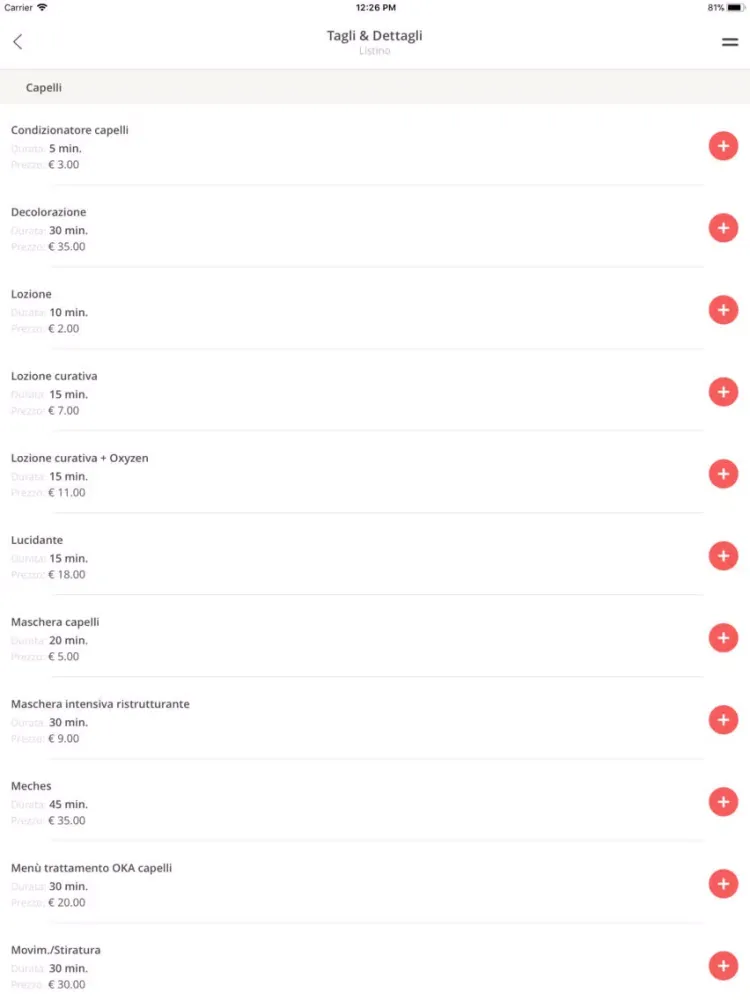 Tagli & Dettagli iPad  Screenshots
