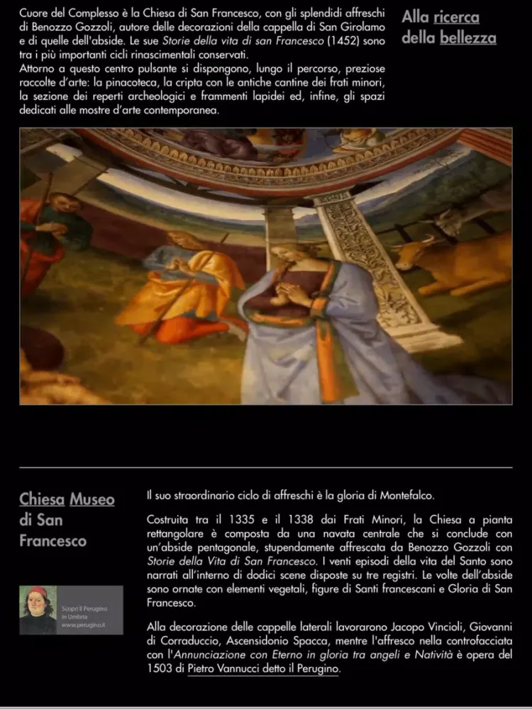 Tangkapan skrin Montefalco - Umbria Musei iPad 