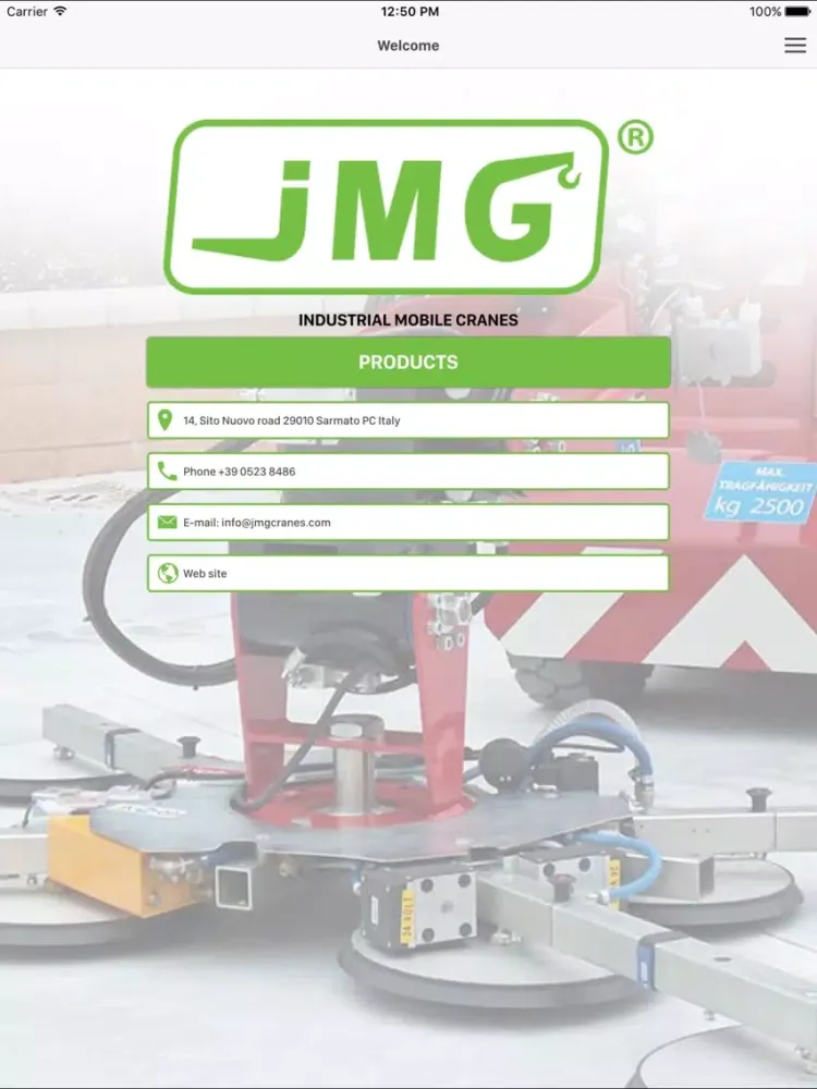 JMG Cranes iPad  Screenshots