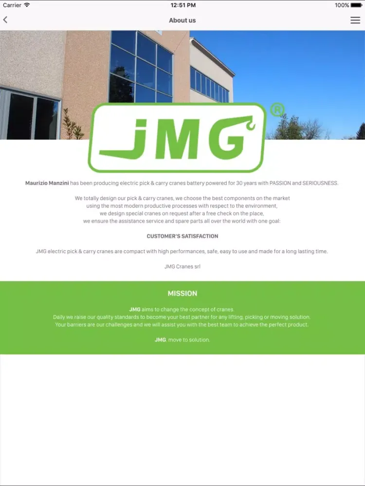 JMG Cranes iPad  Screenshots