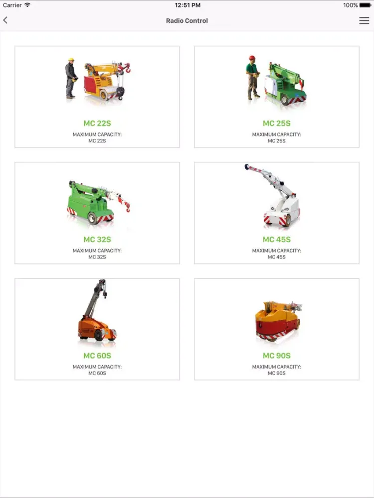 JMG Cranes iPad  Screenshots