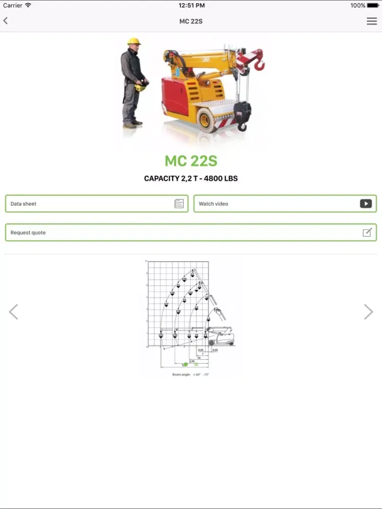 JMG Cranes iPad  Screenshots
