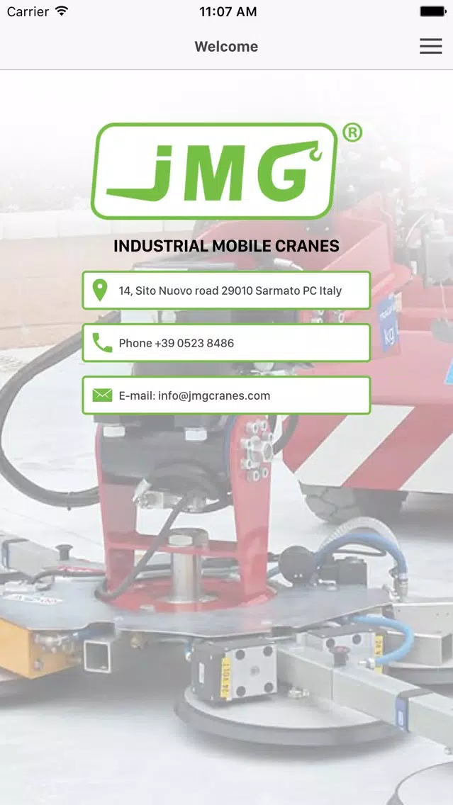 Tangkapan layar JMG Cranes
