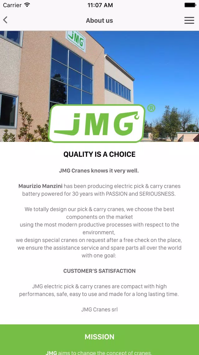 Tangkapan layar JMG Cranes