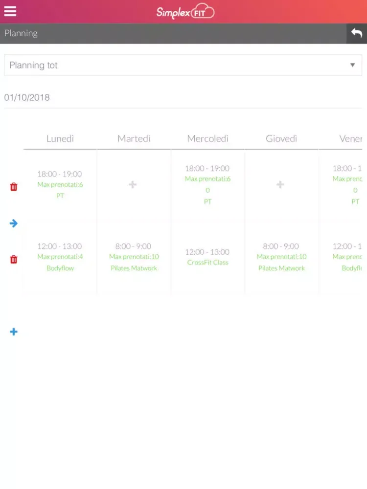 SimplexFit Business iPad  Screenshots