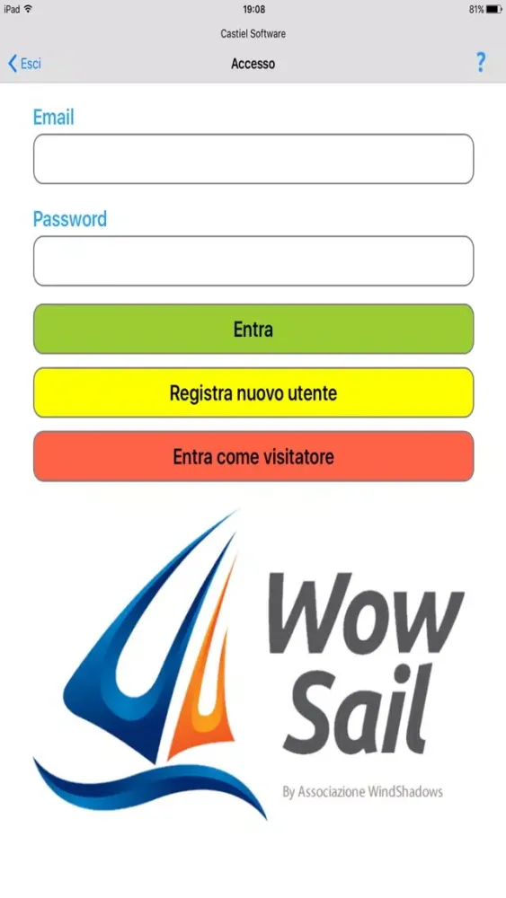Ảnh chụp màn hình của WowSail