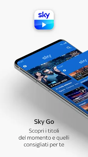 Capturas de tela do Sky Go