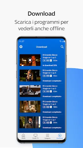 Capturas de tela do Sky Go