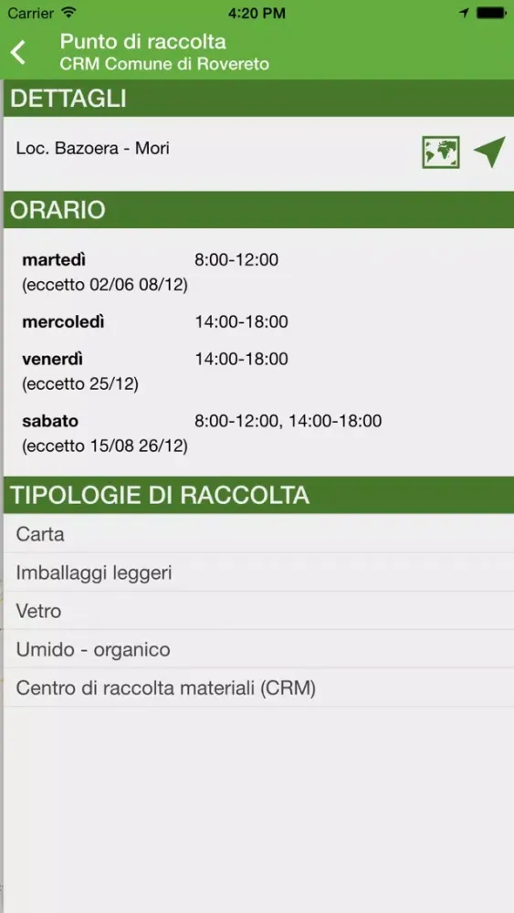Zrzuty ekranu 100% Riciclo - Rovereto