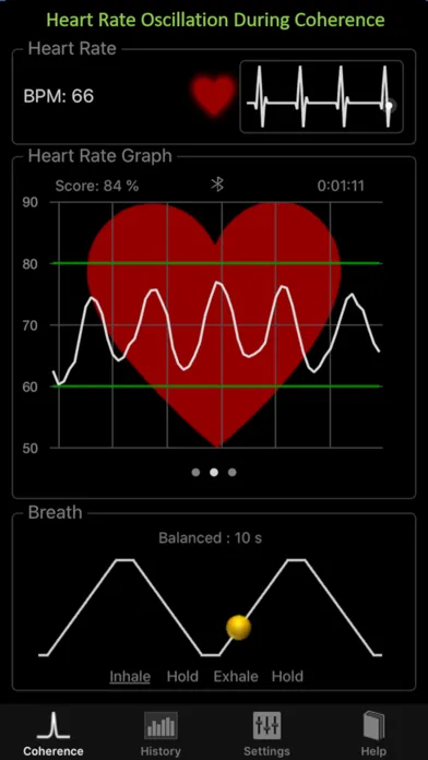 Zrzuty ekranu HeartRate+ Coherence PRO