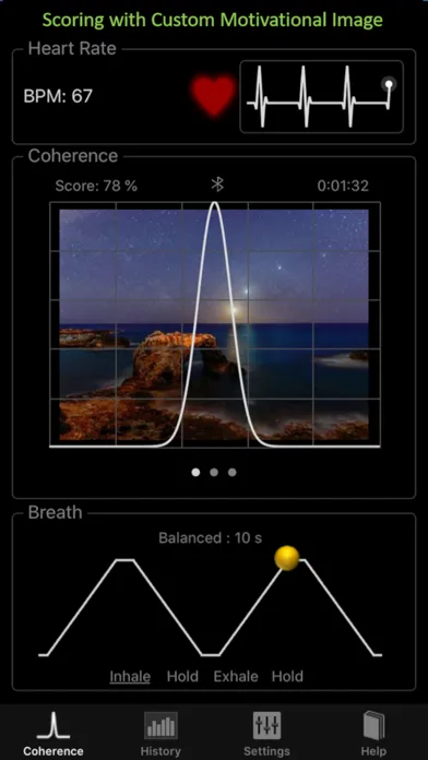 Zrzuty ekranu HeartRate+ Coherence PRO