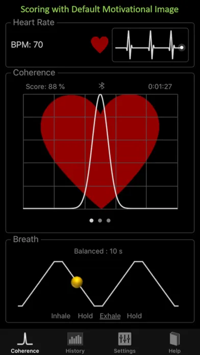 Zrzuty ekranu HeartRate+ Coherence PRO