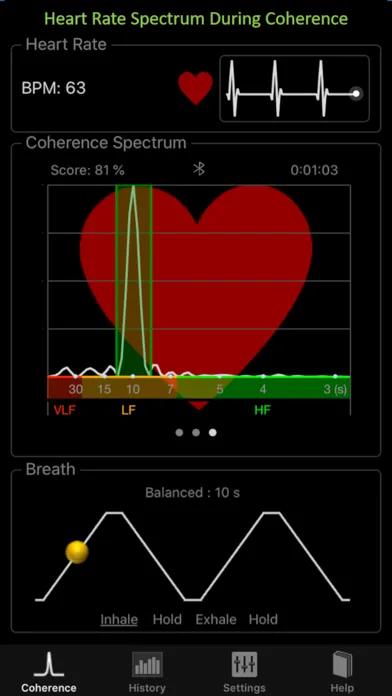 Zrzuty ekranu HeartRate+ Coherence PRO