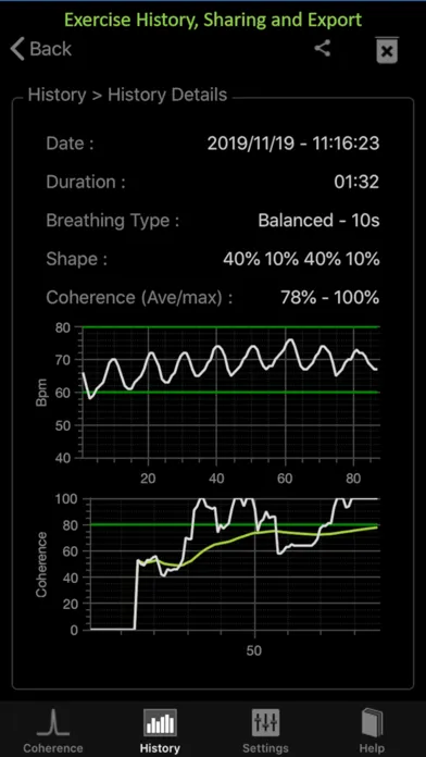 Zrzuty ekranu HeartRate+ Coherence PRO