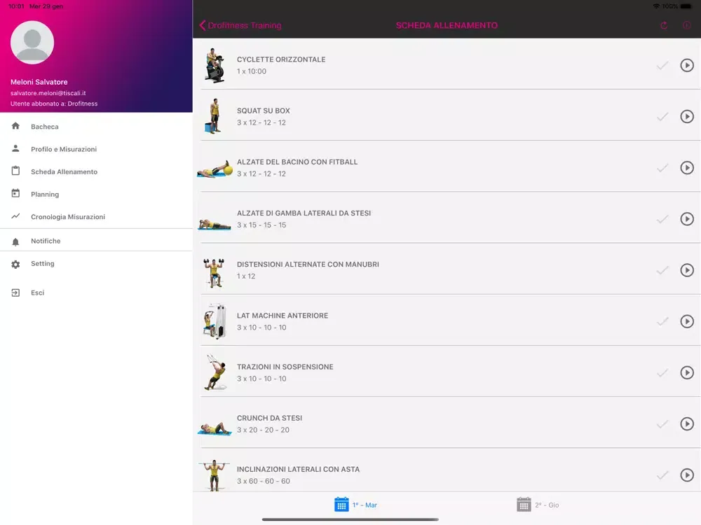 Drofitness Training iPad 应用截图