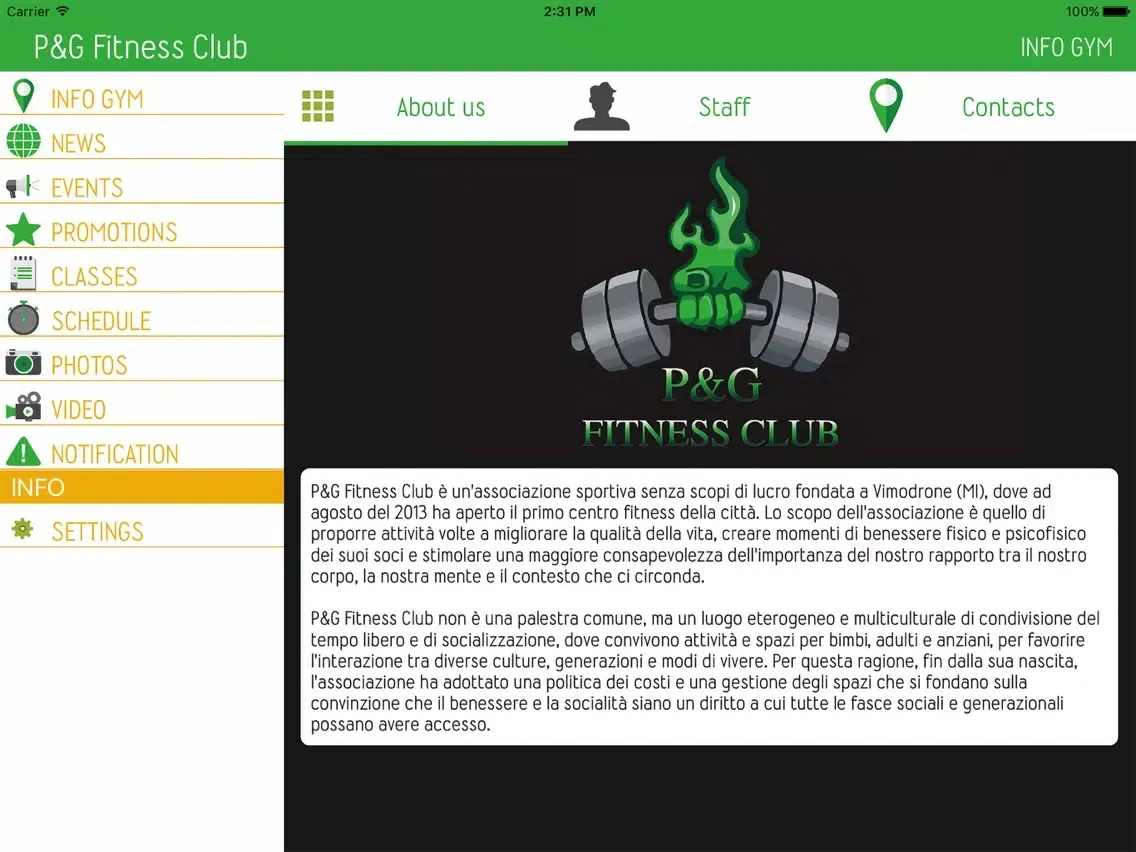 صور PeG Fitness Club iPad 