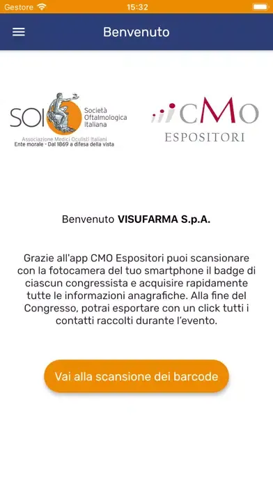 Capturas de tela do CMO Congressi SOI - Espositori