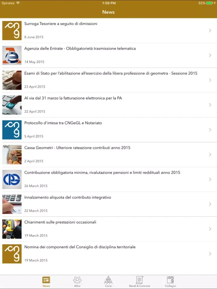 Capturas de tela do Collegio Geometri Teramo iPad 
