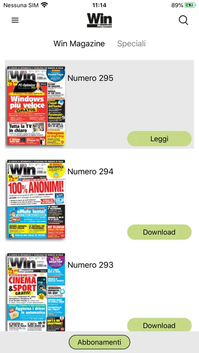 Capturas de pantalla de Win Magazine Italia