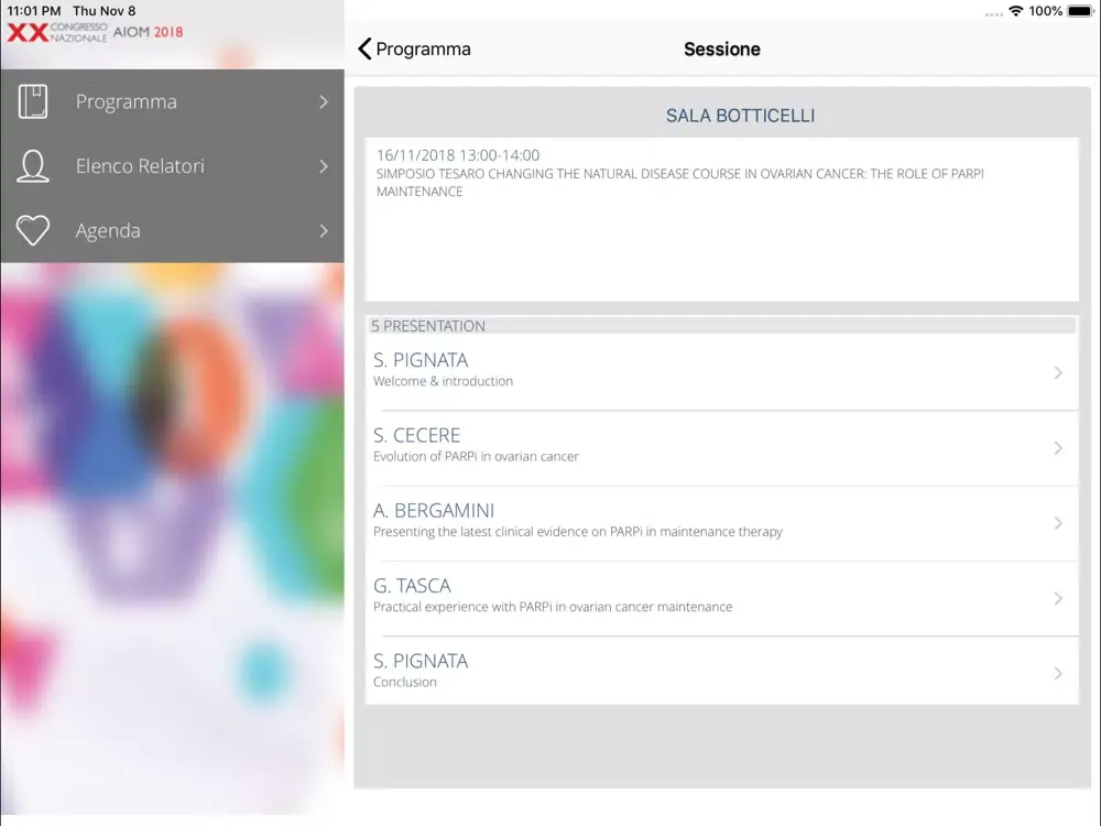 Congresso AIOM 2018 iPad  Screenshots