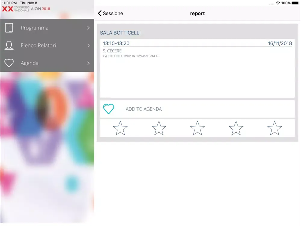 Congresso AIOM 2018 iPad  Screenshots