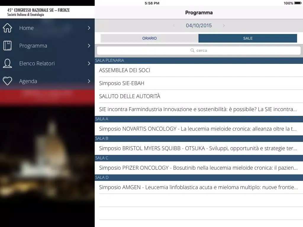 Applicazione della Società Italiana di Ematologia iPad  स्क्रीनशॉट