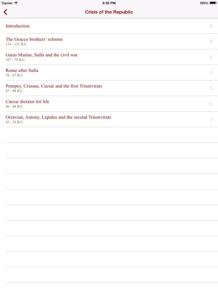 Roman Empire History iPad  Screenshots